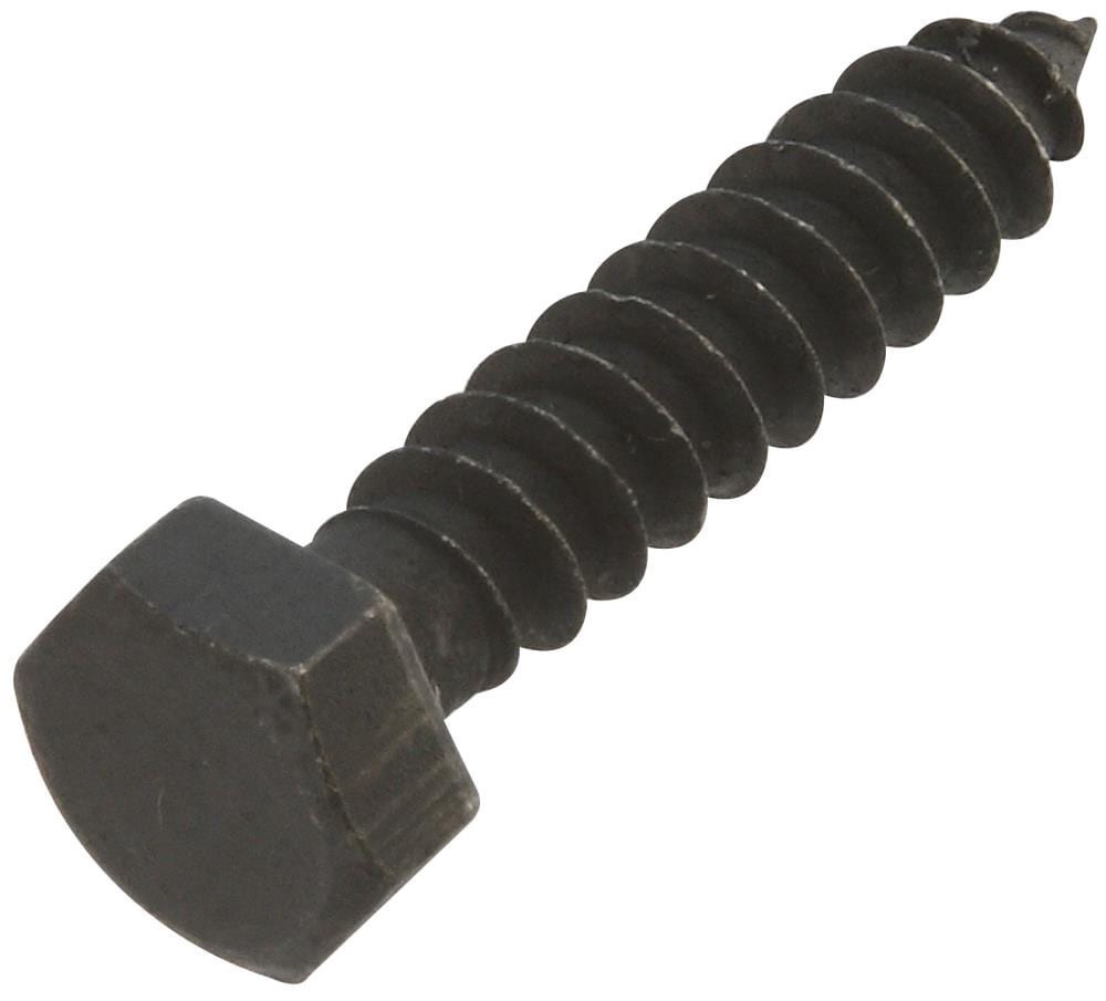 slide 1 of 4, National Hardware 5/16-in x 1-1/2-in Black Black oxide Hex -Head Interior Lag screws 6 -Pack, 1 ct