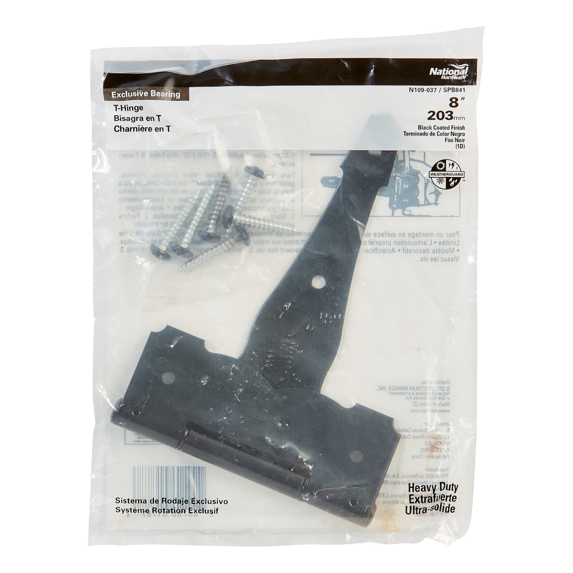 slide 4 of 5, National Hardware Ornamental 8-in Black Gate hinge, 1 ct