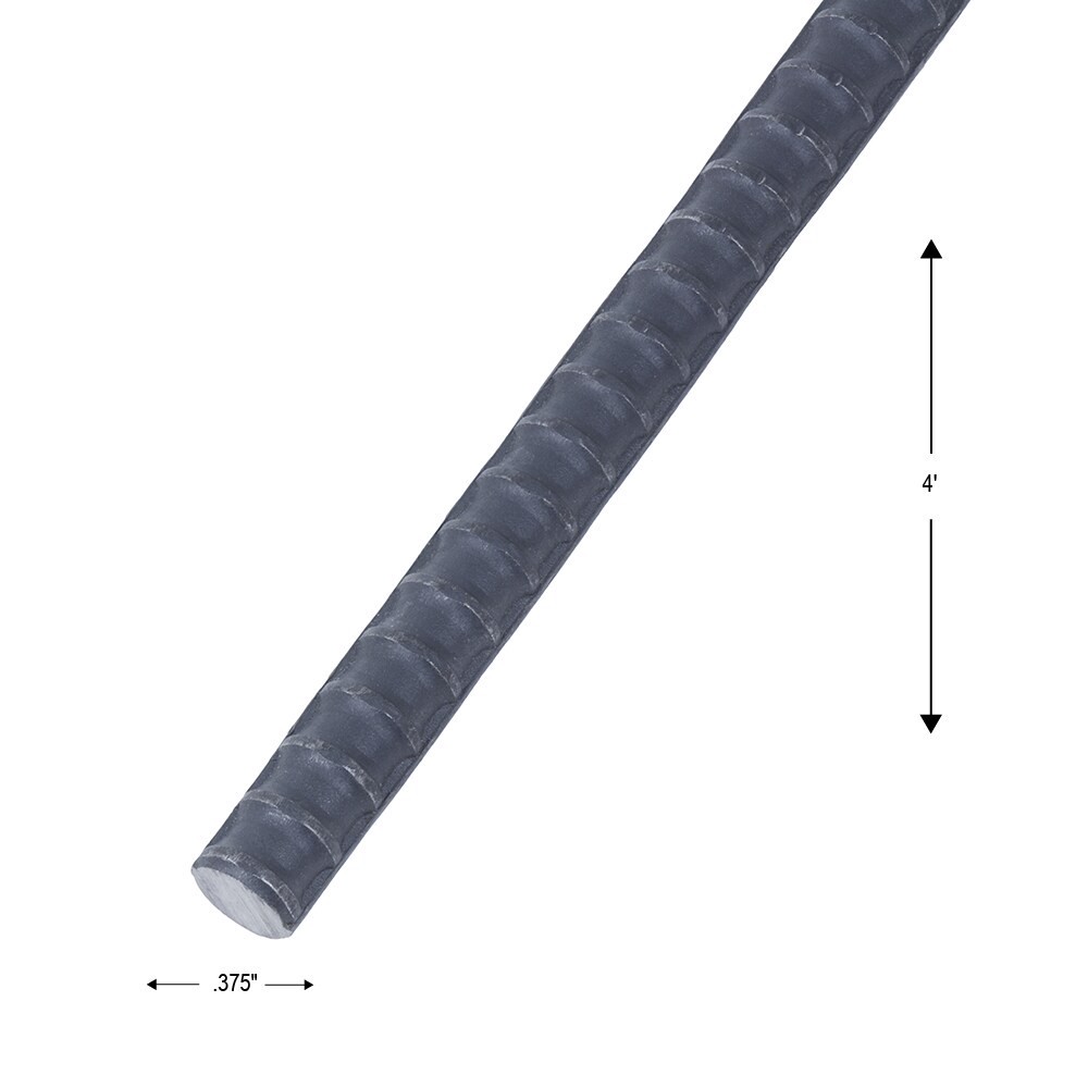 slide 2 of 5, 3/8-in x 4-ft Steel #3 Rebar, 1 ct