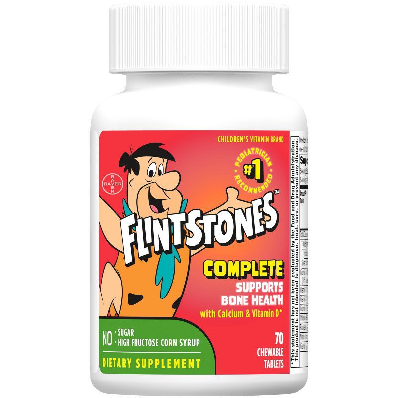 slide 2 of 10, The Flintstones Complete Chewable Kids Vitamins - Fruit Flavors - 70ct, 70 ct