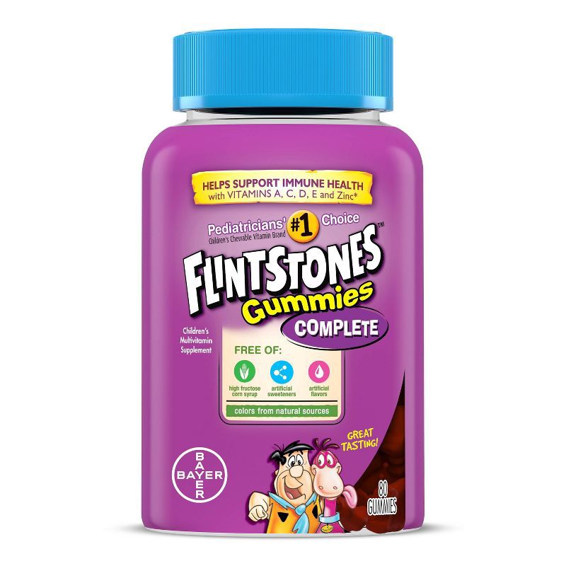 slide 1 of 9, The Flintstones Complete Gummies - Assorted Flavors - 80ct, 80 ct