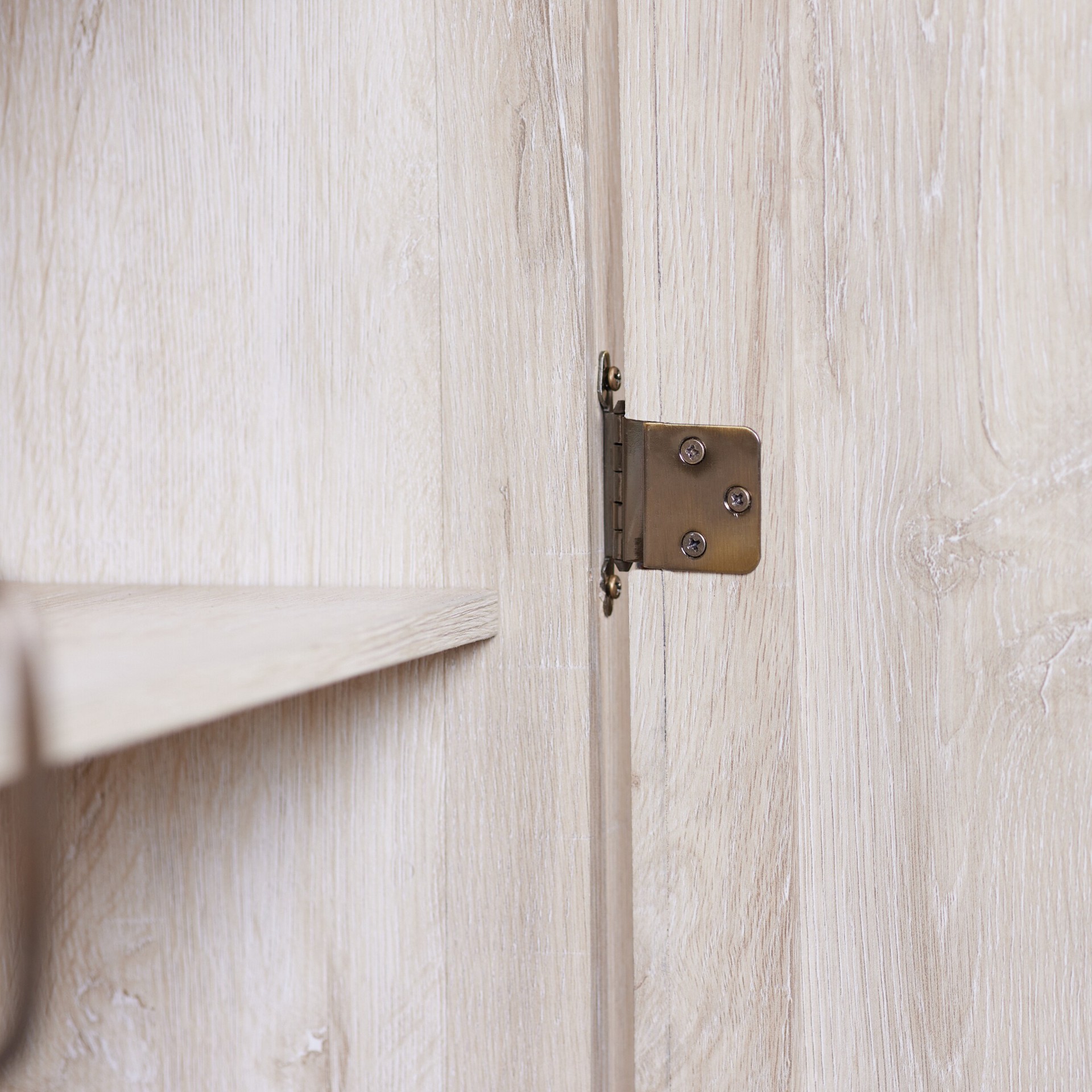 slide 4 of 6, RELIABILT 200-Degree 3/8-in Overlay 3/8-in Inset Inset Surface Aged brass Cabinet Hinge, 1 Pair(s) 2 -Pieces, 1 ct