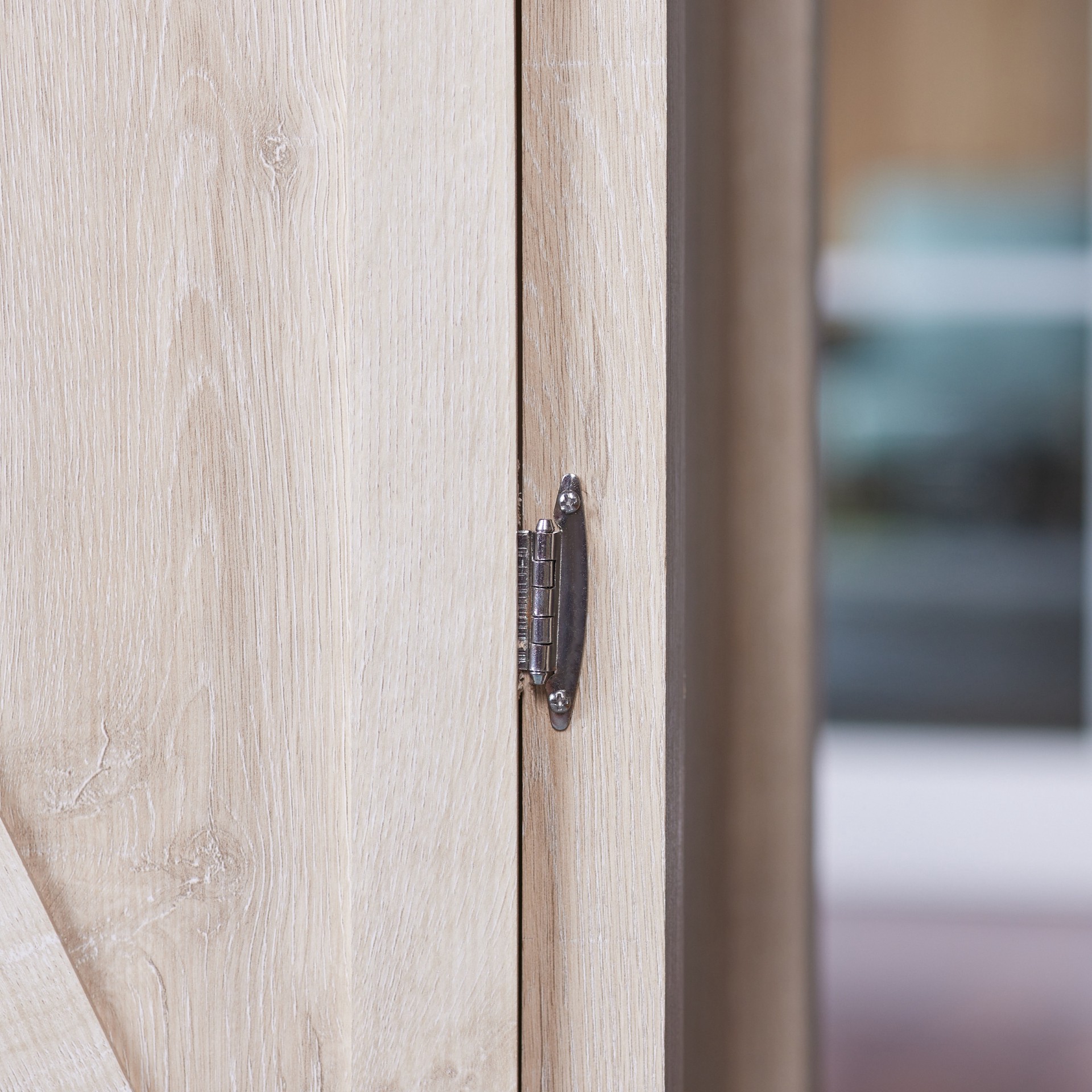 slide 3 of 6, RELIABILT 200-Degree 3/8-in Overlay 3/8-in Inset Inset Surface Chrome plated Cabinet Hinge, 1 Pair(s) 2 -Pieces, 1 ct