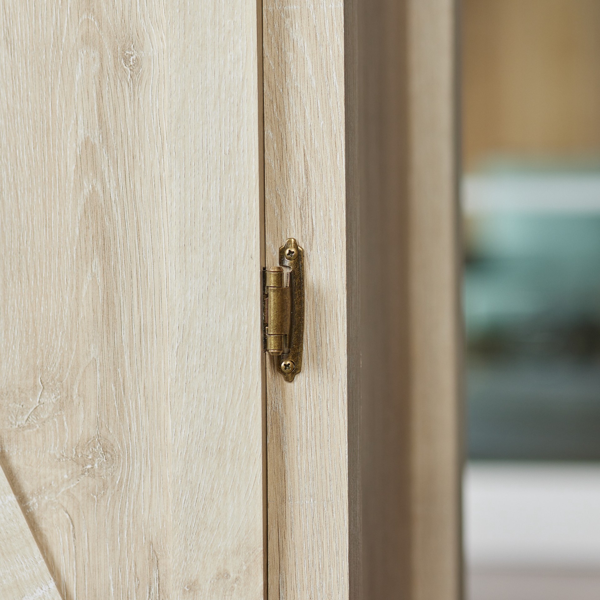 slide 3 of 6, RELIABILT 200-Degree 3/8-in Inset Inset Surface Self-Closing Aged brass Cabinet Hinge, 1 Pair(s) 2 -Pieces, 1 ct