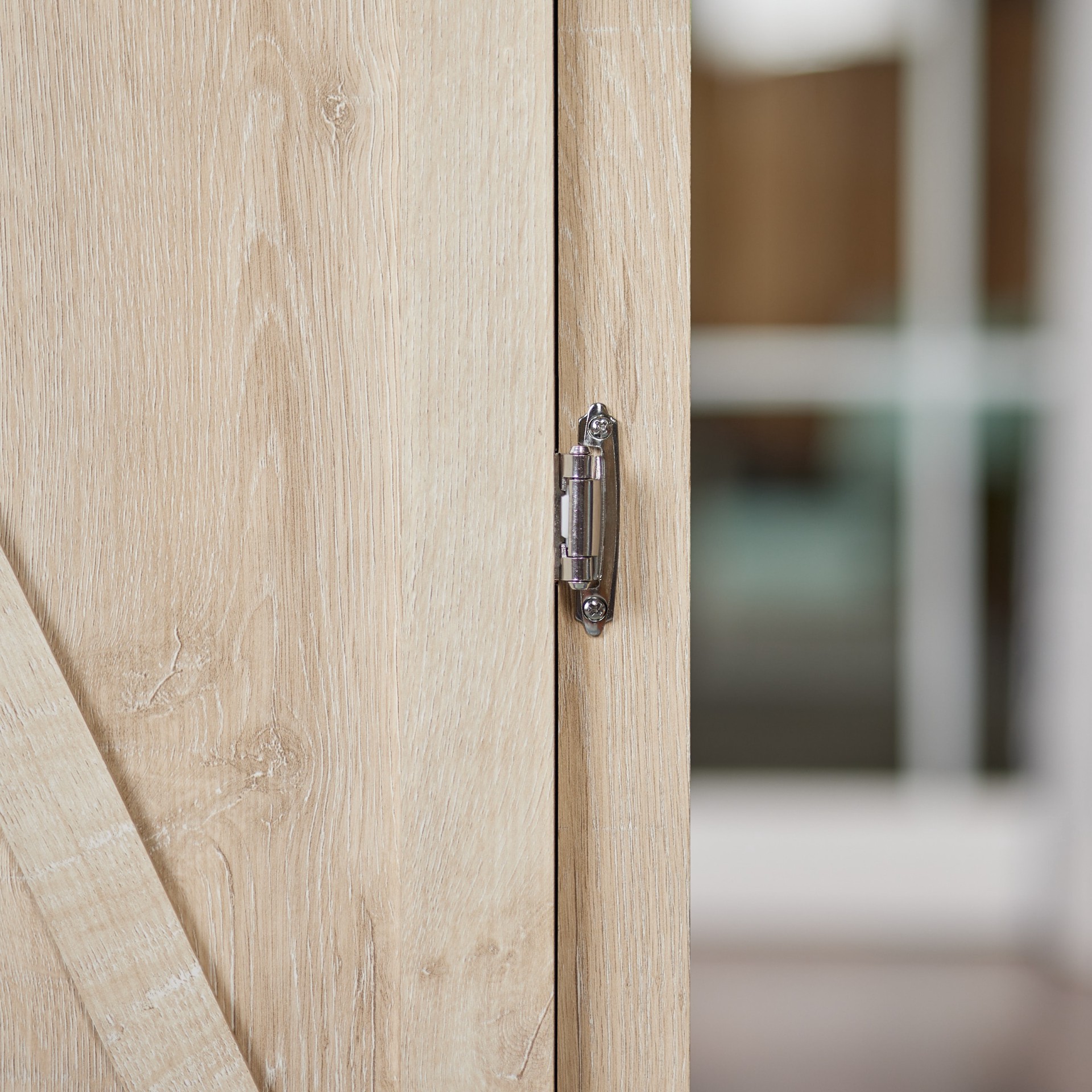 slide 3 of 6, RELIABILT 200-Degree 3/8-in Inset Inset Surface Self-Closing Chrome plated Cabinet Hinge, 1 Pair(s) 2 -Pieces, 1 ct