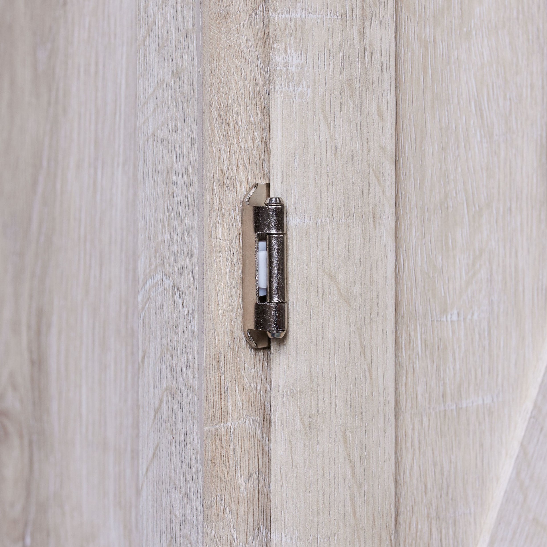 slide 3 of 6, RELIABILT 200-Degree 1/2-in Overlay 1/2-in Inset Semi-wrap Surface Self-Closing Satin nickel Cabinet Hinge, 1 Pair(s) 2 -Pieces, 1 ct