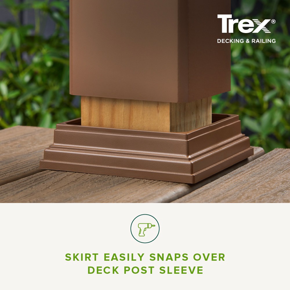 Trex 4-in x 4-in Saddle Composite Deck post base trim 1 ct | shipt