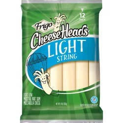 Frigo Cheese Heads Light Mozzarella String Cheese Snacks, 10 oz, 12 Count