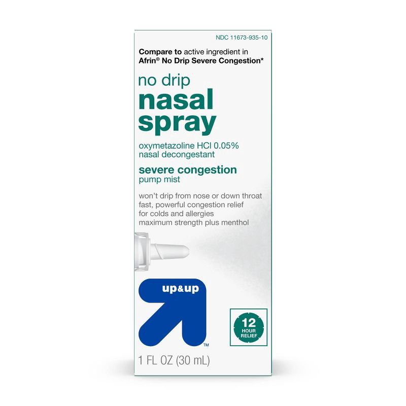 slide 1 of 4, No Drip Nasal Decongestant Spray - 1 fl oz - up&up™, 1 fl oz