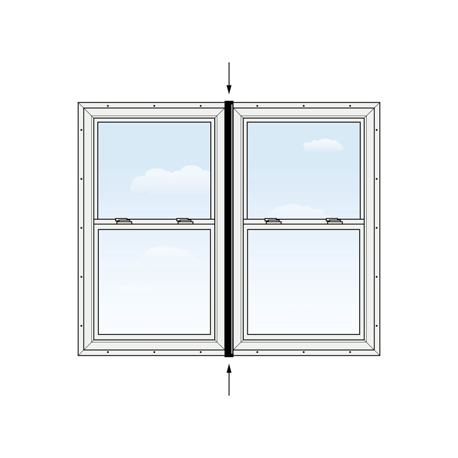 slide 1 of 6, RELIABILT 53.5-in White Aluminum and Vinyl Window Joining Kit with Mull Clips Covers and Reinforcements, 1 ct