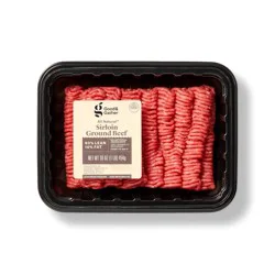 All Natural 90/10 Ground Beef Sirloin - 1lb - Good & Gather