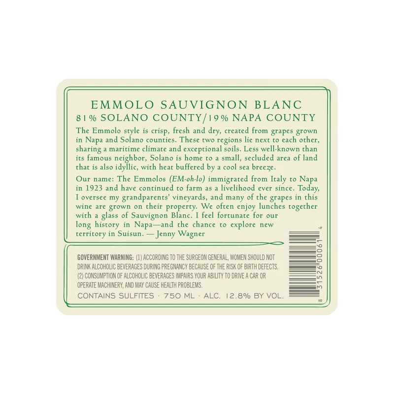 slide 4 of 5, Emmolo Sauvignon Blanc White Wine - 750ml Bottle, 750 ml