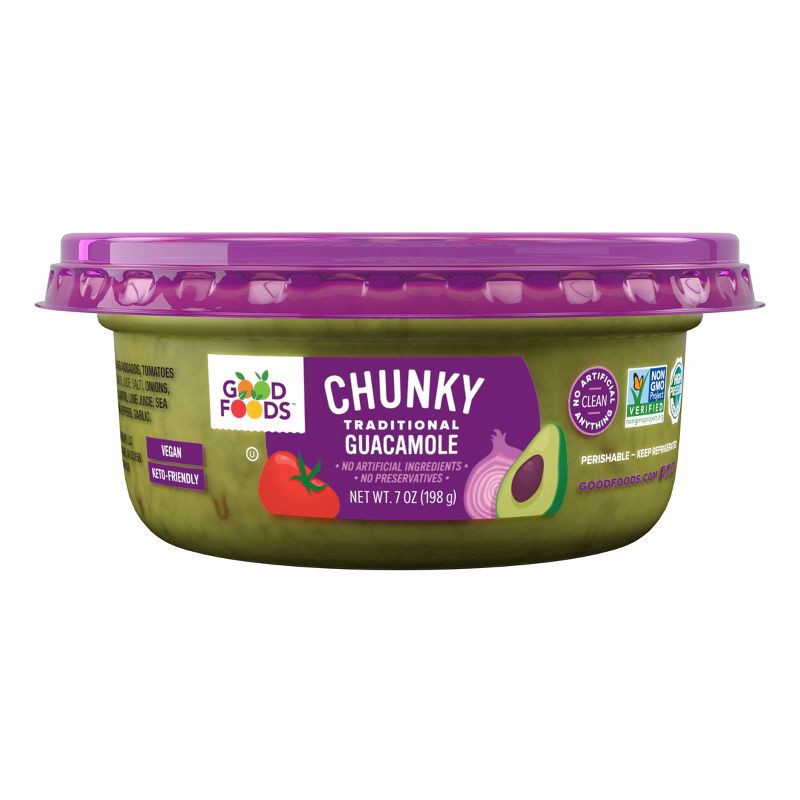 slide 2 of 9, Good Foods Chunky Traditional Guacamole - 7oz, 7 oz