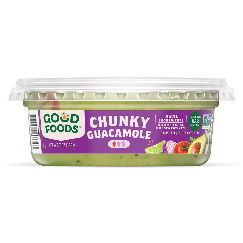 slide 2 of 9, Good Foods Chunky Traditional Guacamole - 7oz, 7 oz