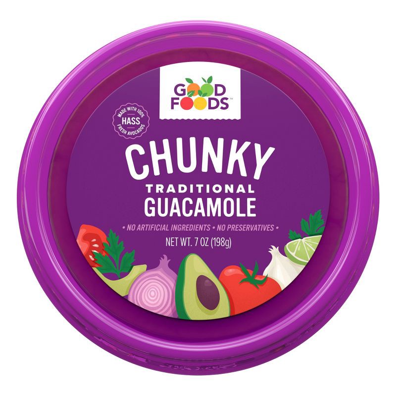 slide 1 of 9, Good Foods Chunky Traditional Guacamole - 7oz, 7 oz