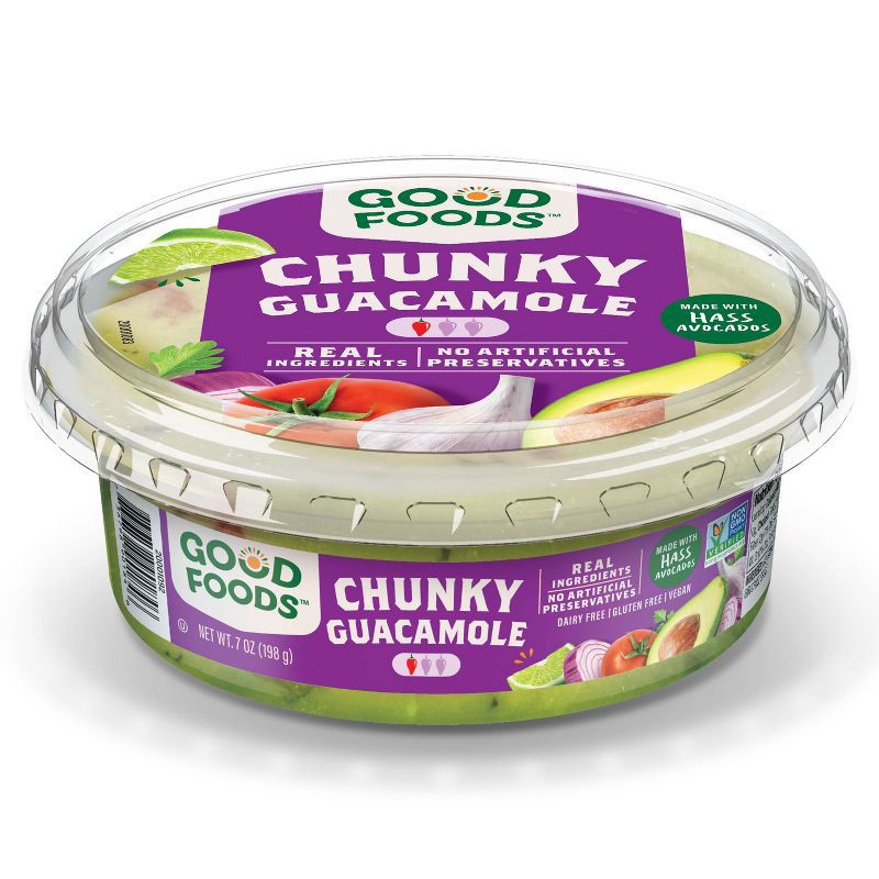 slide 5 of 9, Good Foods Chunky Traditional Guacamole - 7oz, 7 oz