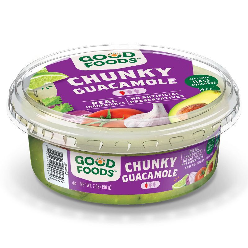slide 8 of 9, Good Foods Chunky Traditional Guacamole - 7oz, 7 oz