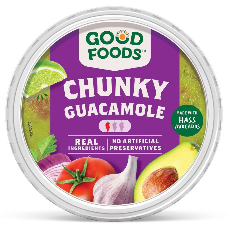 slide 1 of 9, Good Foods Chunky Traditional Guacamole - 7oz, 7 oz