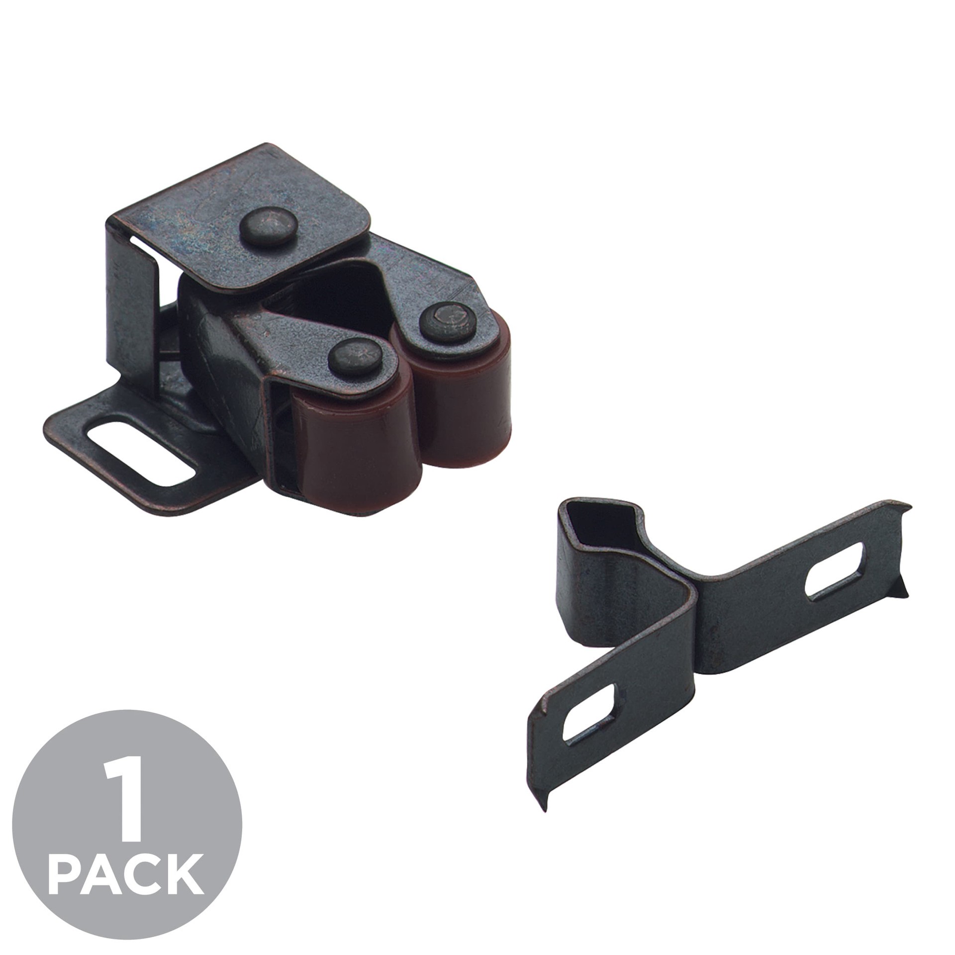 slide 1 of 5, RELIABILT 29.71-mm Bronze Roller catch Cabinet Latch, 1 ct