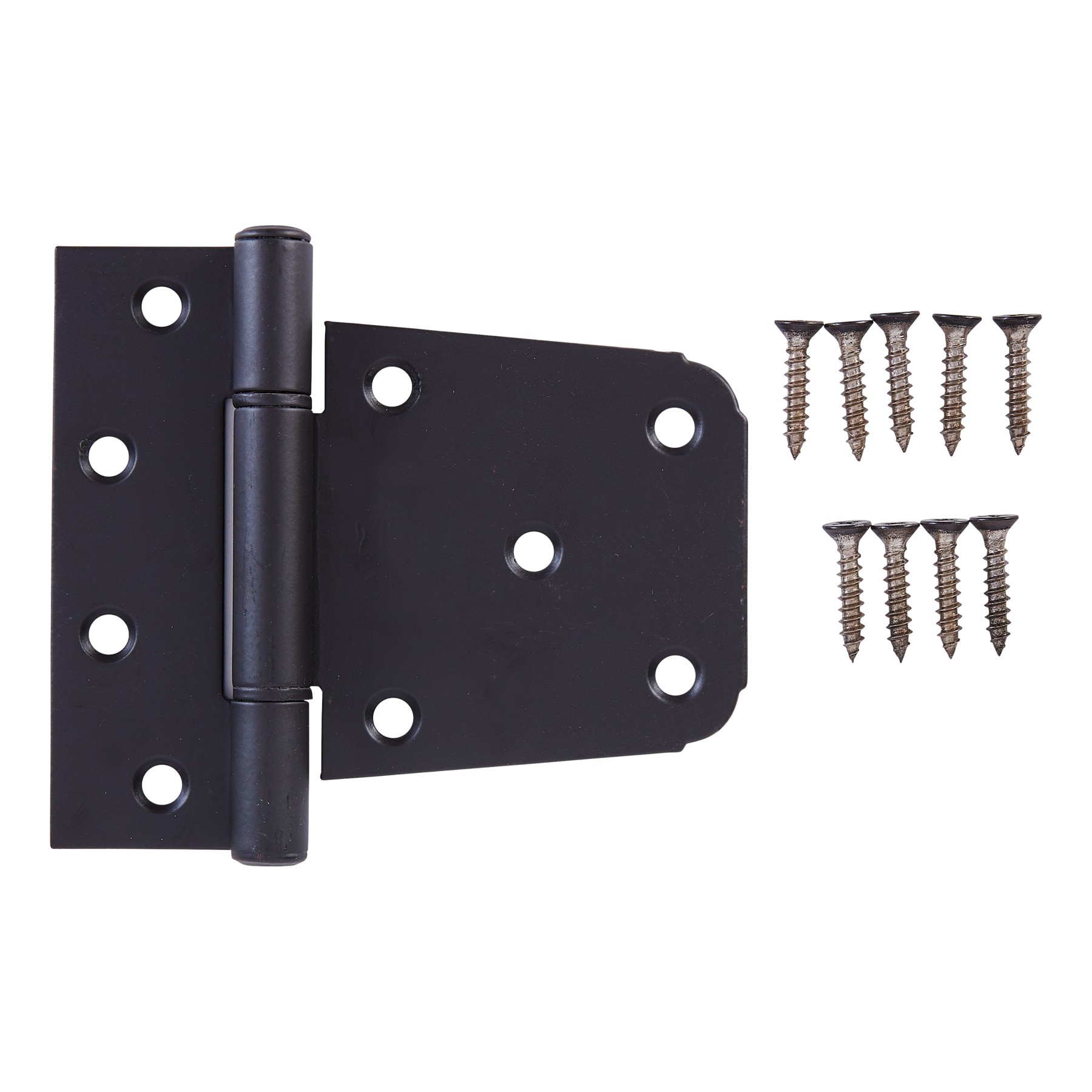 slide 3 of 6, National Hardware 3-1/2-in Black Gate hinge, 1 ct