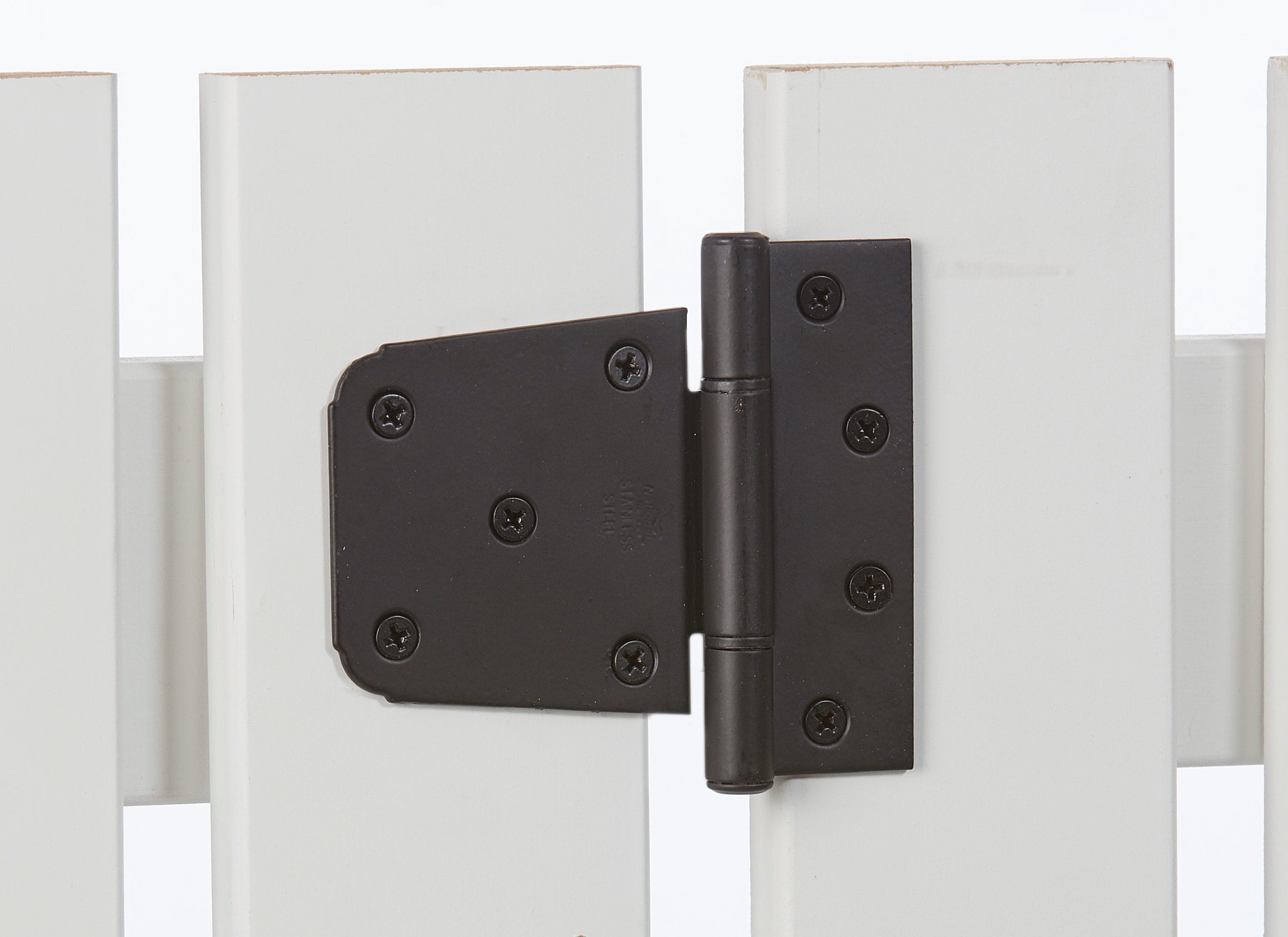 slide 4 of 6, National Hardware 3-1/2-in Black Gate hinge, 1 ct
