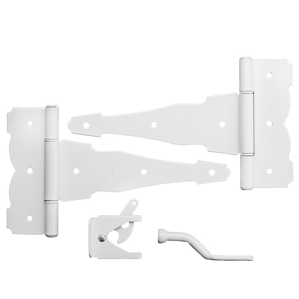 slide 3 of 6, National Hardware 8-in White Gate hardware kit, 1 ct