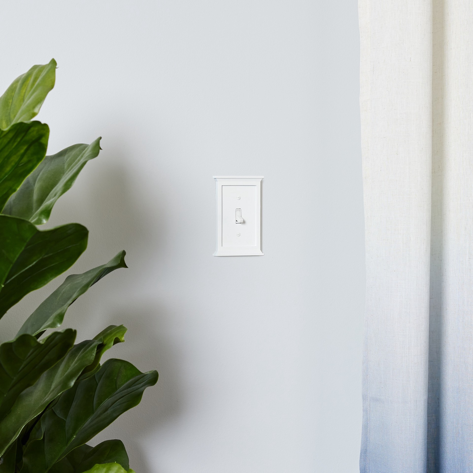 slide 2 of 6, allen + roth Capitol 1 -Gang Standard Size White Composite wood Indoor Toggle Wall Plate, 1 ct