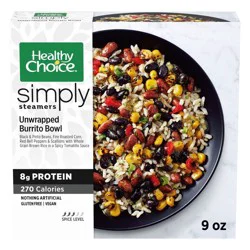 Healthy Choice Simply Steamers Gluten Free Vegan Frozen Unwrapped Burrito Bowl - 9.25oz
