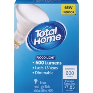 slide 1 of 1, Total Home By CVS Total Home Flood Light Indoor Bulb, 600 Lumens, 65W, 1 ct