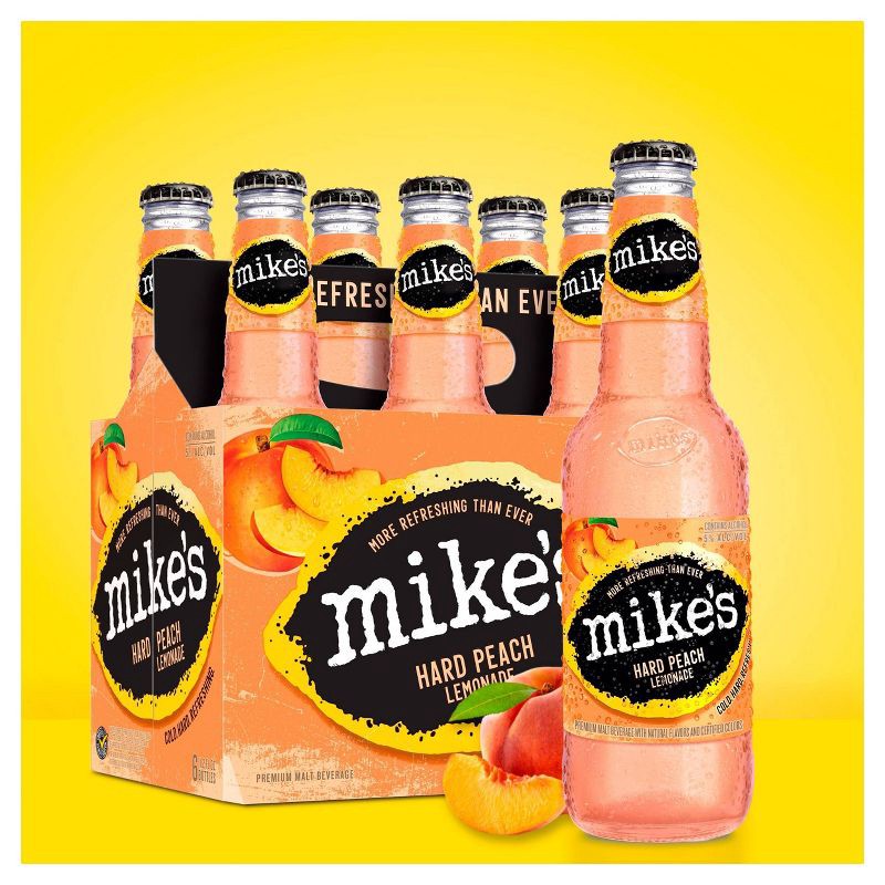 slide 2 of 4, Mike's Hard Lemonade Mike's Hard Peach Lemonade - 6pk/11.2 fl oz Bottles, 6 ct; 11.2 fl oz