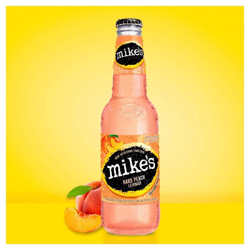 slide 4 of 4, Mike's Hard Lemonade Mike's Hard Peach Lemonade - 6pk/11.2 fl oz Bottles, 6 ct; 11.2 fl oz
