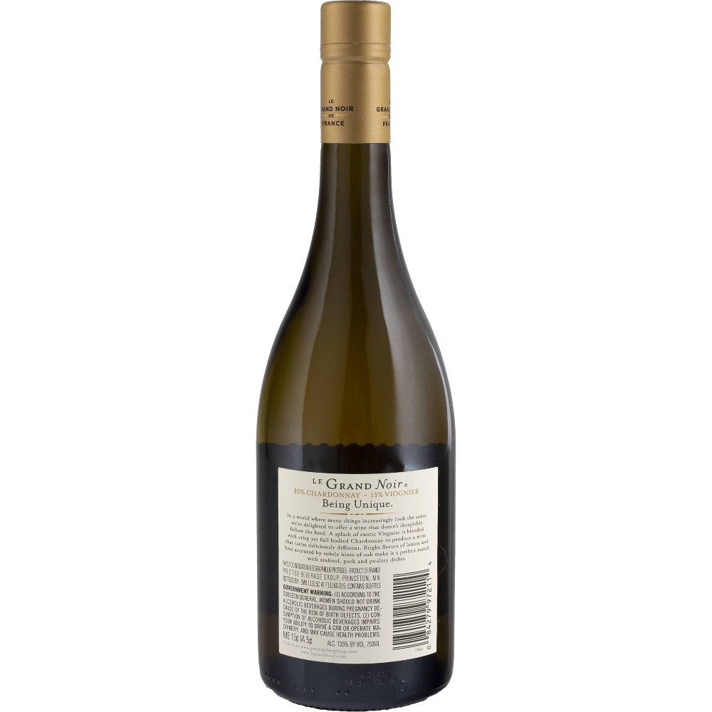 slide 2 of 2, Le Grand Noir Ghardonnay White Wine - 750ml Bottle, 750 ml