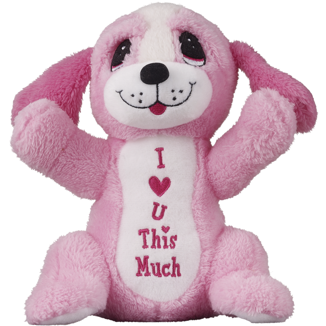 slide 1 of 1, Va 9" I Luv U This Much Puppy Display - Content, 1 ct