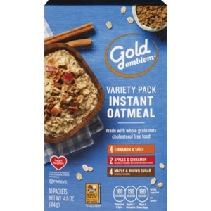 slide 1 of 1, CVS Gold Emblem Gold Emblem Instant Oatmeal Variety Pack, 10 Ct, 14.6 oz