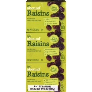 slide 1 of 1, Gold Emblem Abound Raisins, 6 Pack, 6 Oz, 6 oz