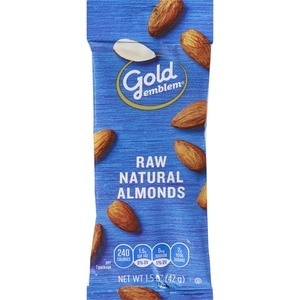 slide 1 of 1, CVS Gold Emblem Gold Emblem Raw Natural Almonds, 1.5 Oz, 1.5 oz