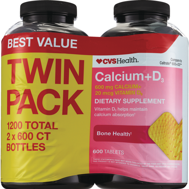 slide 1 of 1, Cvs Calc 600Mg D Tabs Tp, 600 ct