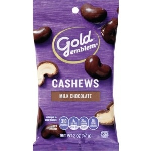 slide 1 of 1, CVS Gold Emblem Gold Emblem Milk Chocolate Cashews, 2 Oz, 2 oz