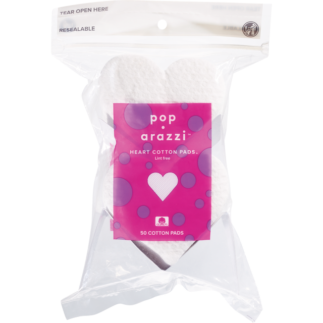 slide 1 of 1, Pop Heart Shaped Cotton Pads 50Ct, 50 ct