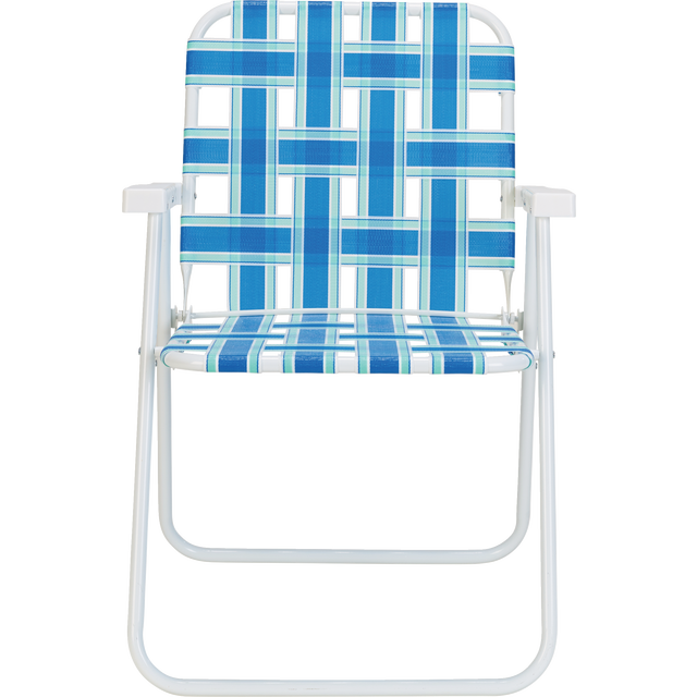 slide 1 of 1, Steel Folding Webbing Beach Chair, 1 ct