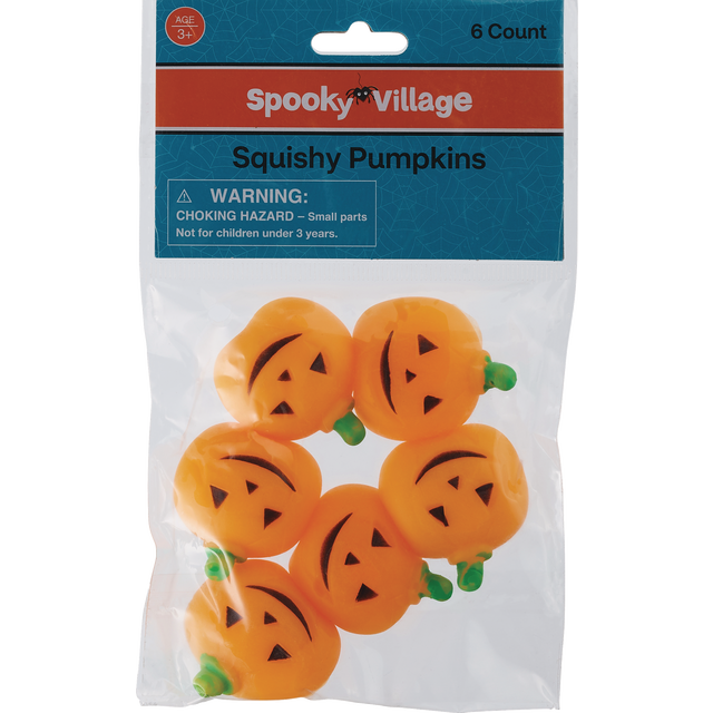 slide 1 of 1, Squishy Pumpkins, 6 ct