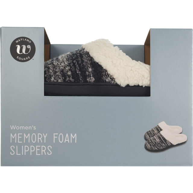 slide 1 of 1, Mf Women Cable Knit Slipper, 1 ct