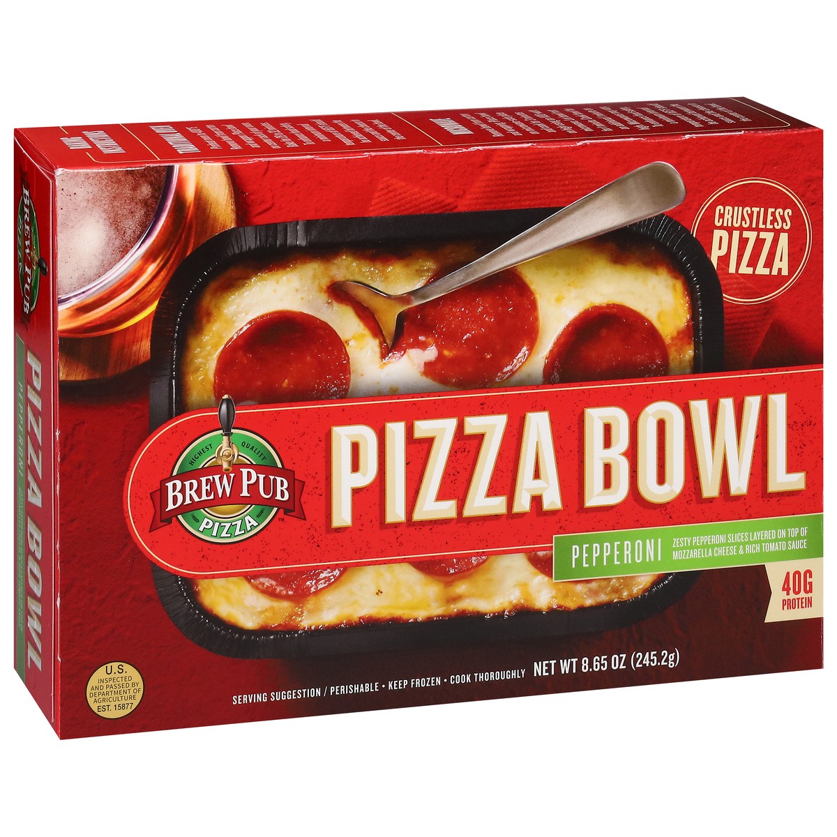 slide 8 of 17, Brew Pub Pizza Pepperoni Pizza Bowl 8.65 oz, 8.65 oz