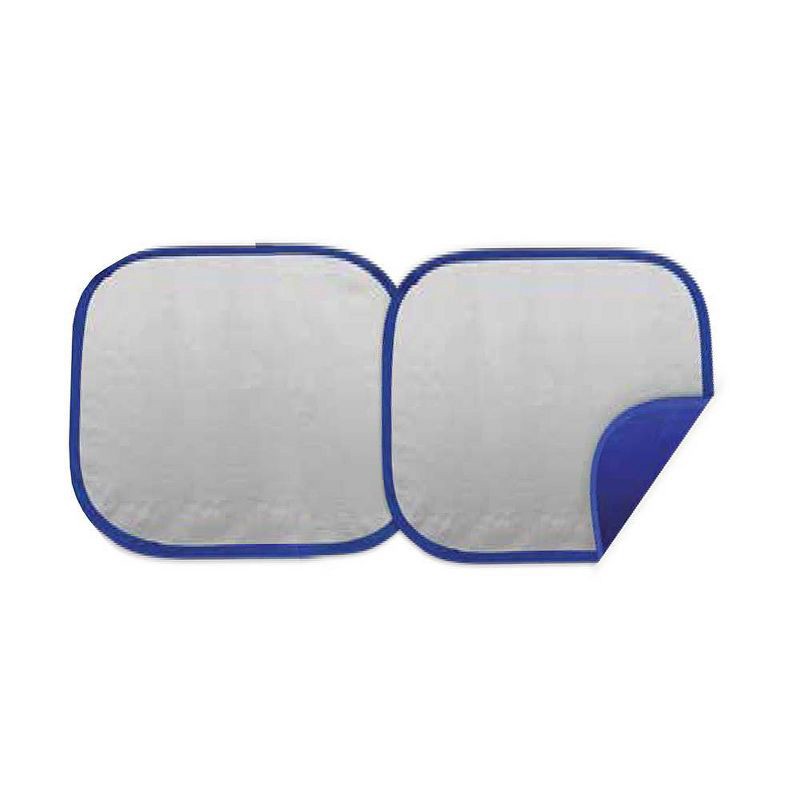 slide 3 of 5, Type S Standard Fashion Reversible Spring Sunshade Blue/Silver, 1 ct