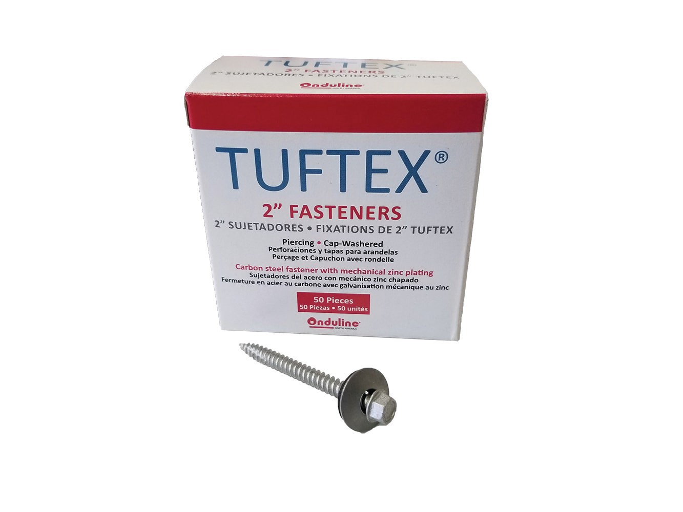 slide 3 of 4, Tuftex #10 x 2-in Galvanized Galvanized Self-drilling Roofing Screws 50 -Count, 1 ct