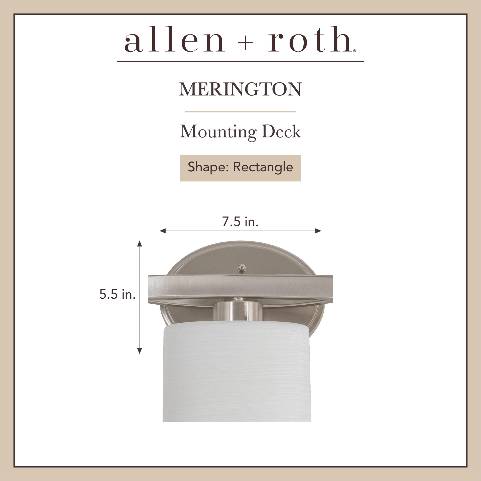 slide 2 of 6, allen + roth Merington 37.5-in 5 -Light Brushed Nickel Transitional Vanity light, 1 ct