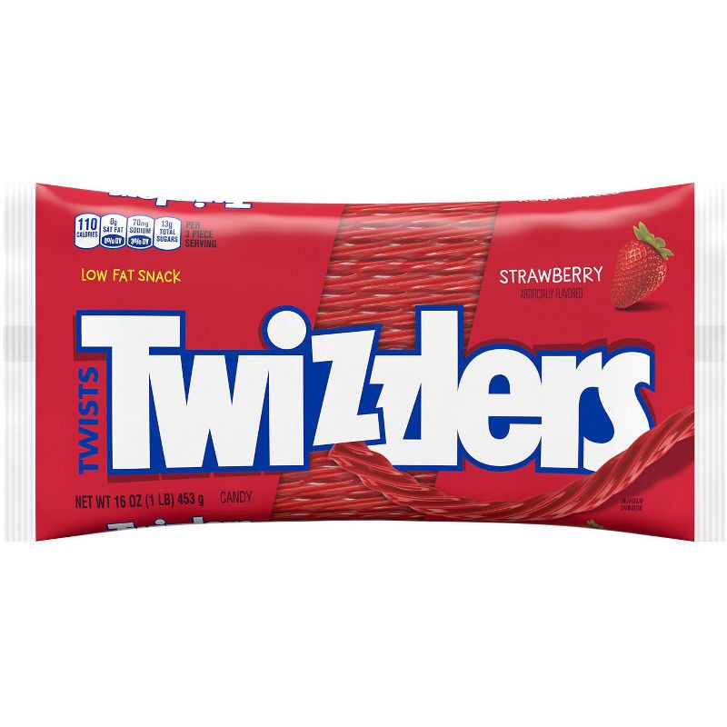 slide 2 of 7, Twizzlers Strawberry Flavored Licorice Twists, Low Fat Candy - 16oz, 16 oz