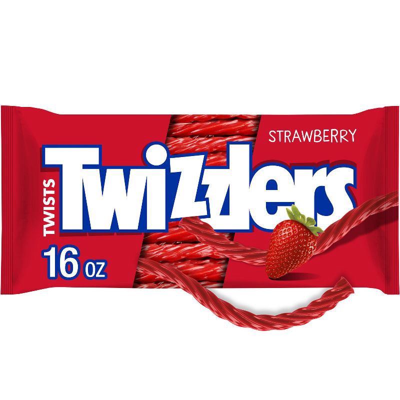 slide 1 of 7, Twizzlers Strawberry Flavored Licorice Twists, Low Fat Candy - 16oz, 16 oz