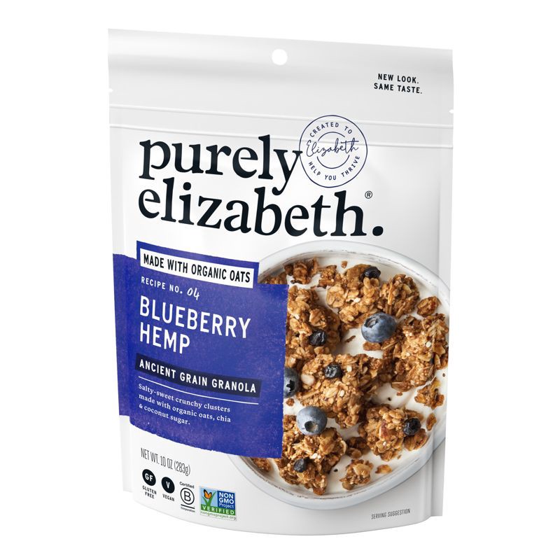 slide 4 of 5, purely elizabeth. Purely Elizabeth Blueberry Hemp Grain Granola - 10oz, 10 oz