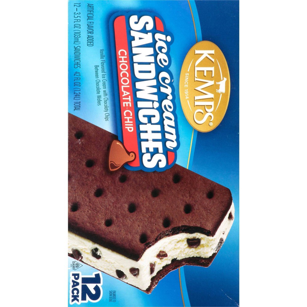 Kemps Chocolate Chip Ice Cream Sandwiches - 12pk 12 ct | Shipt